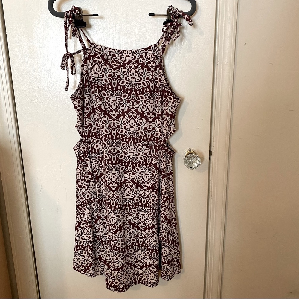 Topshop Cutout Velour Terry Dress